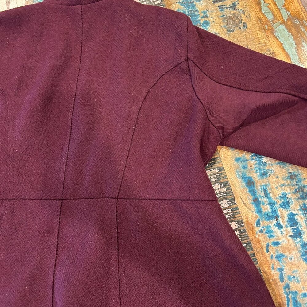 TORRID Women's Burgundy Red Military Style Coat 3 22/24 Peacoat - Picture 11 of 12